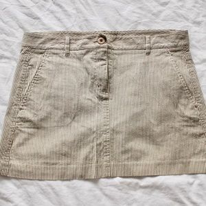 Theory A-line Muted Grey Pinstripe Mini Skirt